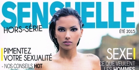 Axami lingerie in temtping edition...on the cover of Sensuelle!